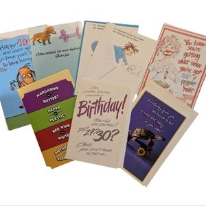 Vintage Happy Birthday‎ Funny Getting Older Humorous Card Lot Set Of 8